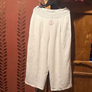 Women's White Wide Leg Pants